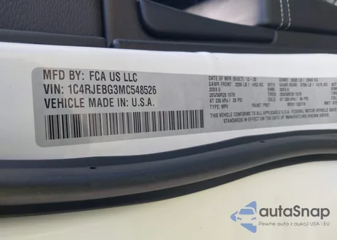 2021 Jeep Grand Cherokee 80Th Anniversary 4X2 из США, поврежденный, VIN 1C4RJEBG3MC548526